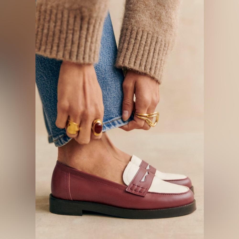 Sézane Andrea Terracotta Loafers Women’s Size 40 Leather - Picture 11 of 11